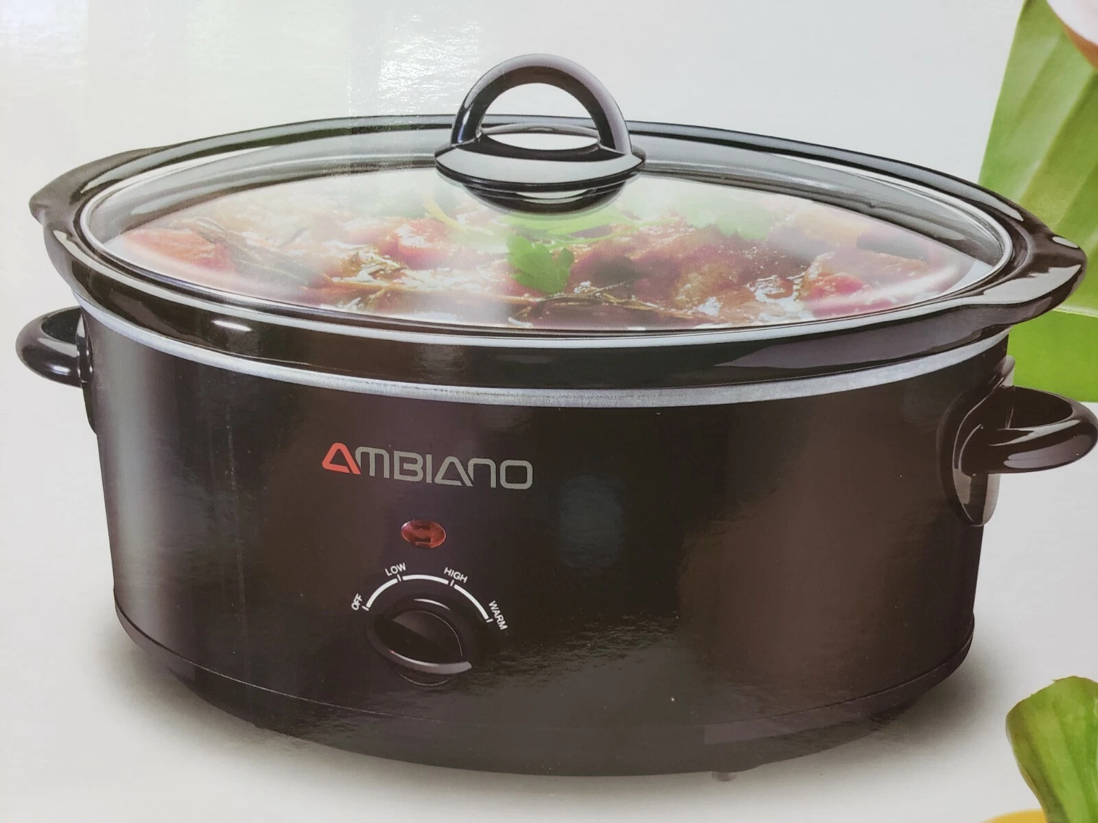 AMBIANO CROCK POTt® 7-Quart Manual Slow Cooker, Black
