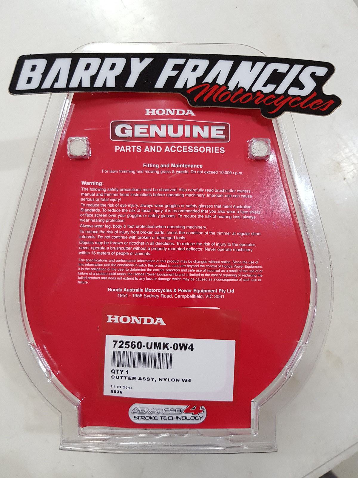 GENUINE HONDA SPEED FEED LINE TRIMMER HEAD W4 UMK425 UMK435 TRIMMER