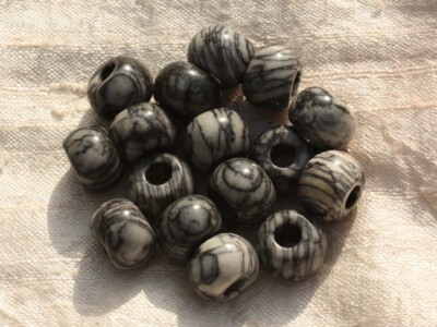 Lot De 5 Perles De Jade - 8mm, Perçage 2.5mm - Réf. 4558550027030 - Neuf
