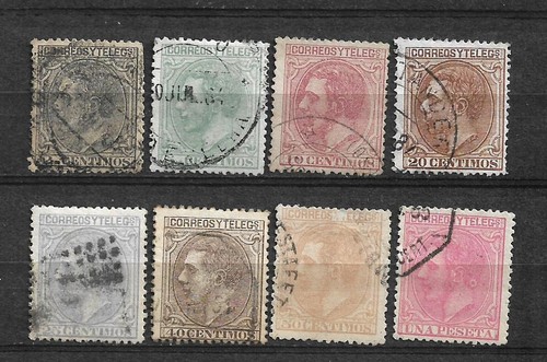 spain 1879 edifil 200/207 usado - 23/11
