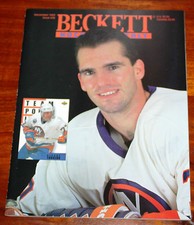 Beckett Hockey Monthly, December, 1993. Pierre Turgeon and Alexei Zhitnik