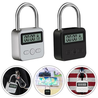 Metall Timer Schloss LCD Display Multi-Funktions Elektronisch Digital Zeit、 -