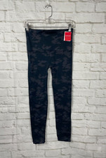NEW SPANX Womens Black Camo Look At Me Now Leggings Size Large