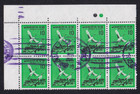 KOREA STAMP SC#643 USED BLOCK OF 8 TOP LRFT MARGIN COLOR TAB — photo 1