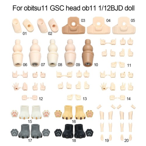Doll for Obitsu11 GSC Body Joint YMY Body Hand Moveable Joint 11CM Doll Parts - Imagen 2 de 32
