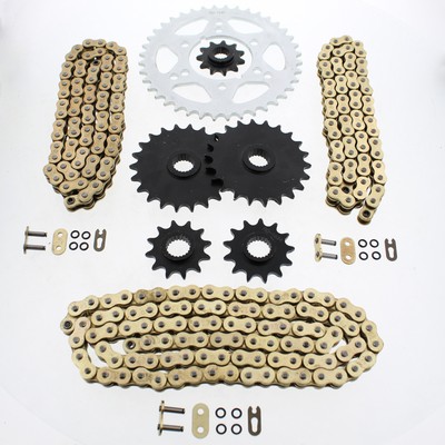 1996 1999 Polaris Xplorer 300 4x4 Gold O Ring Chains Complete Sprocket Set Ebay