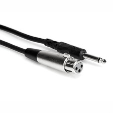 Hosa PXF-115 15' Unbalanced 3-Pin XLR Female to Mono 1/4" Male Audio Cable