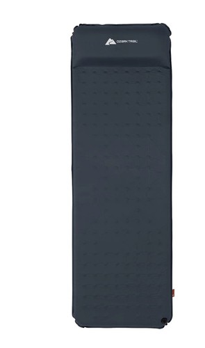 Ozark Trail selbstaufblasendes Camp Pad mit Kissen - grau Erwachsene (neu im Karton) - Bild 3 von 4