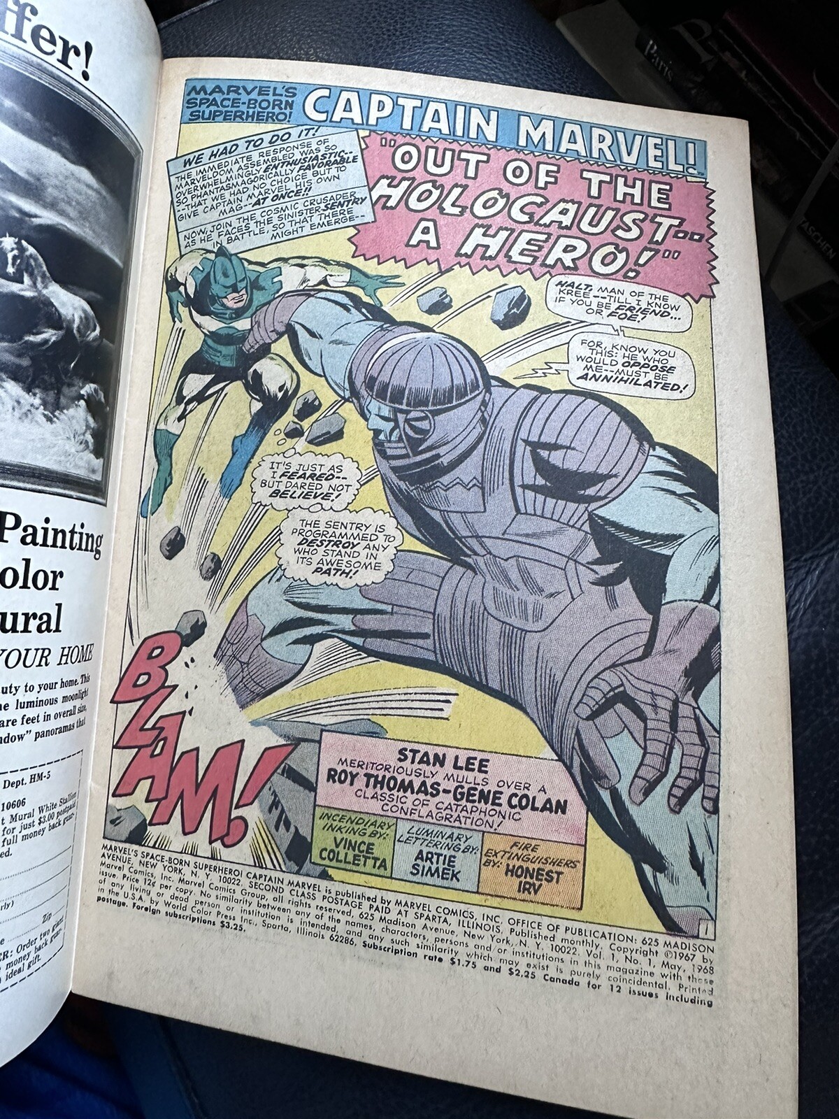 Captain Marvel 1 Silver Age 1968 2nd Appearance of Carol Danvers nice