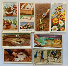 WILLS CIGARETTE CARDS: 8x GARDEN HINTS CARDS