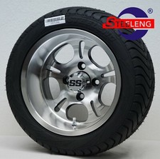Golf Cart 12 Lightside Aluminum Wheels And 21540-12 Dot Low Profile Tires 4 Golf Cart 12 Lightside Aluminum Wheels And 21540-12 Dot Low Profile Tires 4
