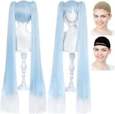 CaseEden Cosplay Wig Snow Miku Snow Hatsune SNOW MIKU Hatsune Miku