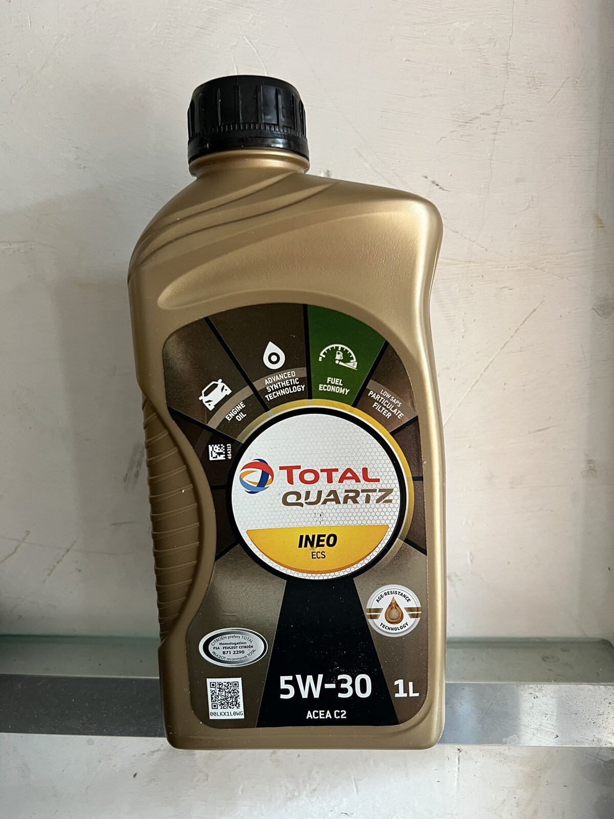 TOTAL - OLIO MOTORE AUTO 5W-30 QUARTZ INEO ECS x 1 Litro
