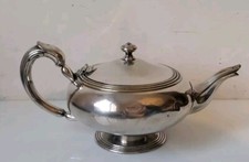 Théière thé café verseuse en métal argenté CHRISTOFLE couvercle numéroté poinçon