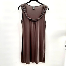 Ann Taylor gray Sleeveless Round Neck Shift Style dress in size small.