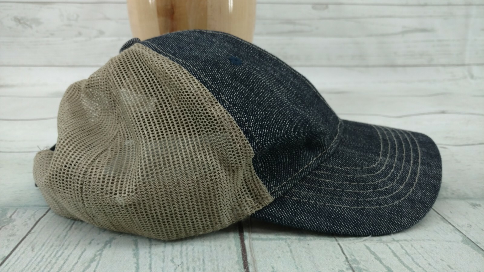 Panera Bread Mesh Denim Hat Employee Work Uniform Adj… Gem