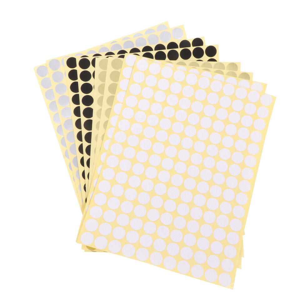 8 Sheets Lip Gloss Tube Sticker Labels Coloured Dot Stickers Code eBay