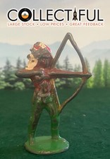 BRITAINS SCALE VINTAGE LEAD FIGURE - INDIAN WITH BOW ARROW 1304