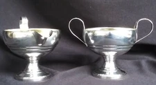 Vintage Sterling Silver Sugar bowl and Creamer Set by M. Fred Hirsch (MFH)