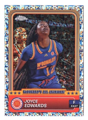 Joyce Edwards 2024 Topps Chrome McDonalds All American #3 McFlurry Refractor