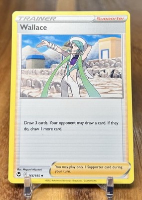Wallace 166/195 Uncommon Near Mint Pokemon Sword & Shield Silver Tempest