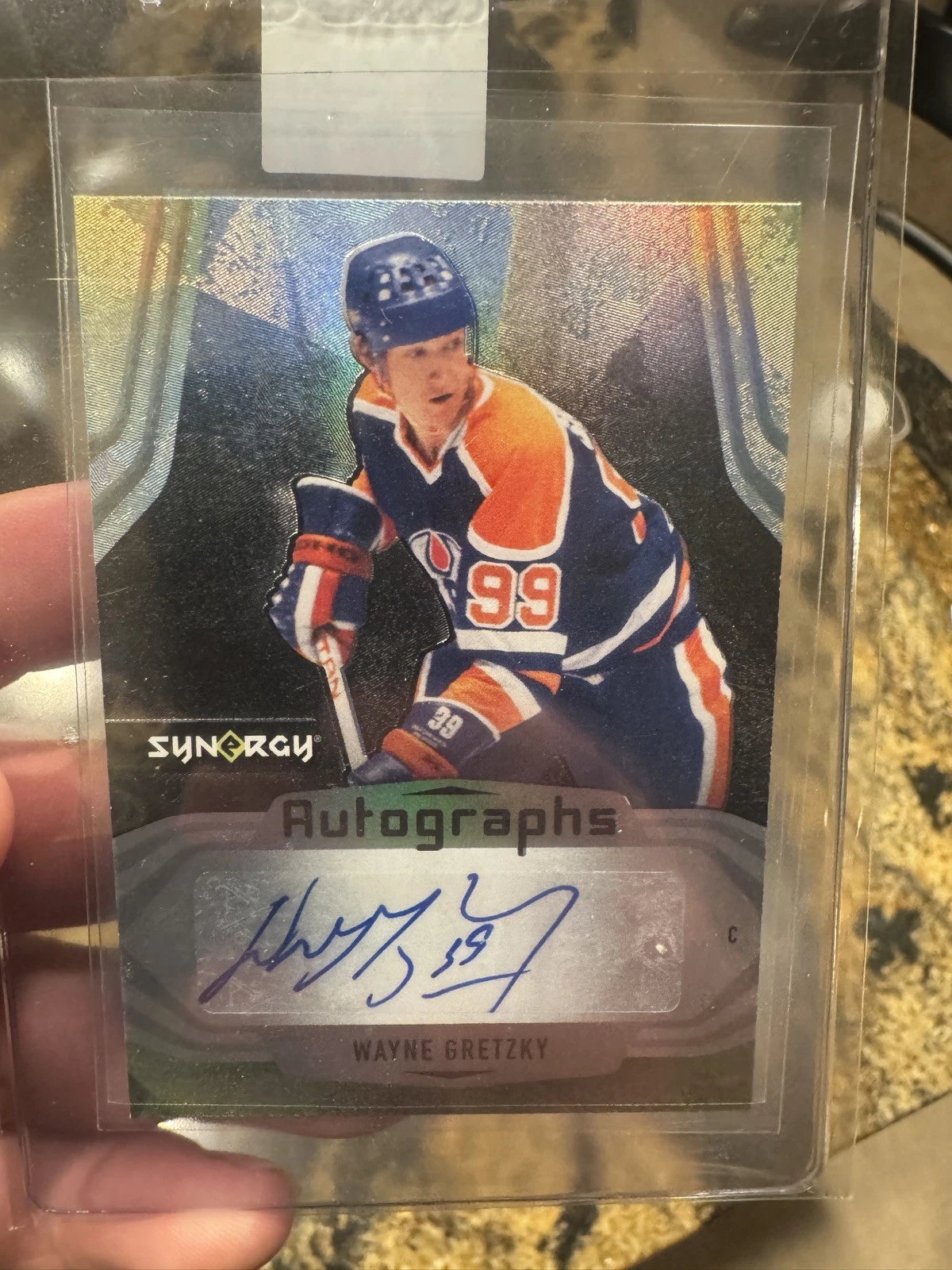 2021-22 UD Synergy Wayne Gretzky Black Achievement Auto SSP Oilers RARE