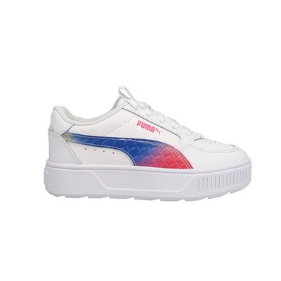 PUMA Karmen Rebelle Fluo Lace Up  Youth Girls White Sneakers Casual Shoes 389806