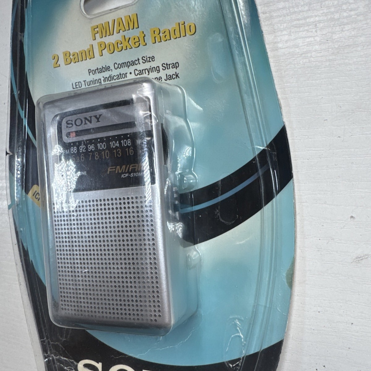 Sony ICF-S10MK2 Pocket Radio with Speaker - Silver for sale online