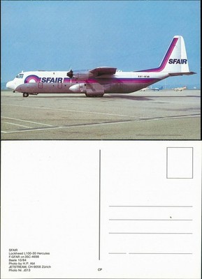 Ansichtskarte  SFAIR Lockheed L100-30 Hercules Flugwesen - Flugzeuge 1988