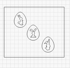 L1094 set of 3 Bunny Eggs Airbrush Paint Sign Mylar Stencil Various Sizes USA