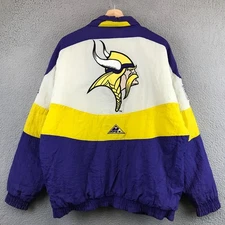 Vintage Minnesota Vikings APEX ONE NFL Track Jacket Windbreaker Purple M