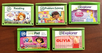 5 Leap Frog LeapPad Explorer Learning Game lot  LeapPad 1 2 3 XDI Ultra Platinum