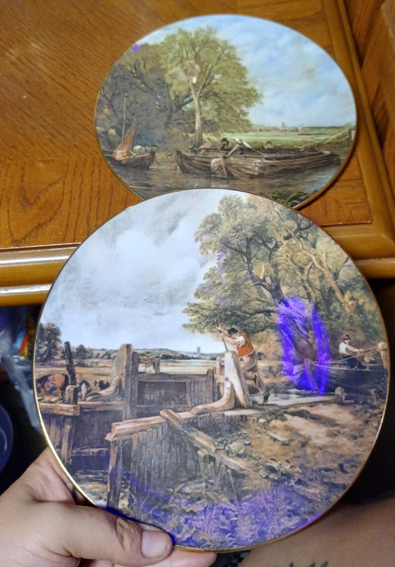 Royal Grafton Constable Bone China Landscape Collector Plates Set of 2