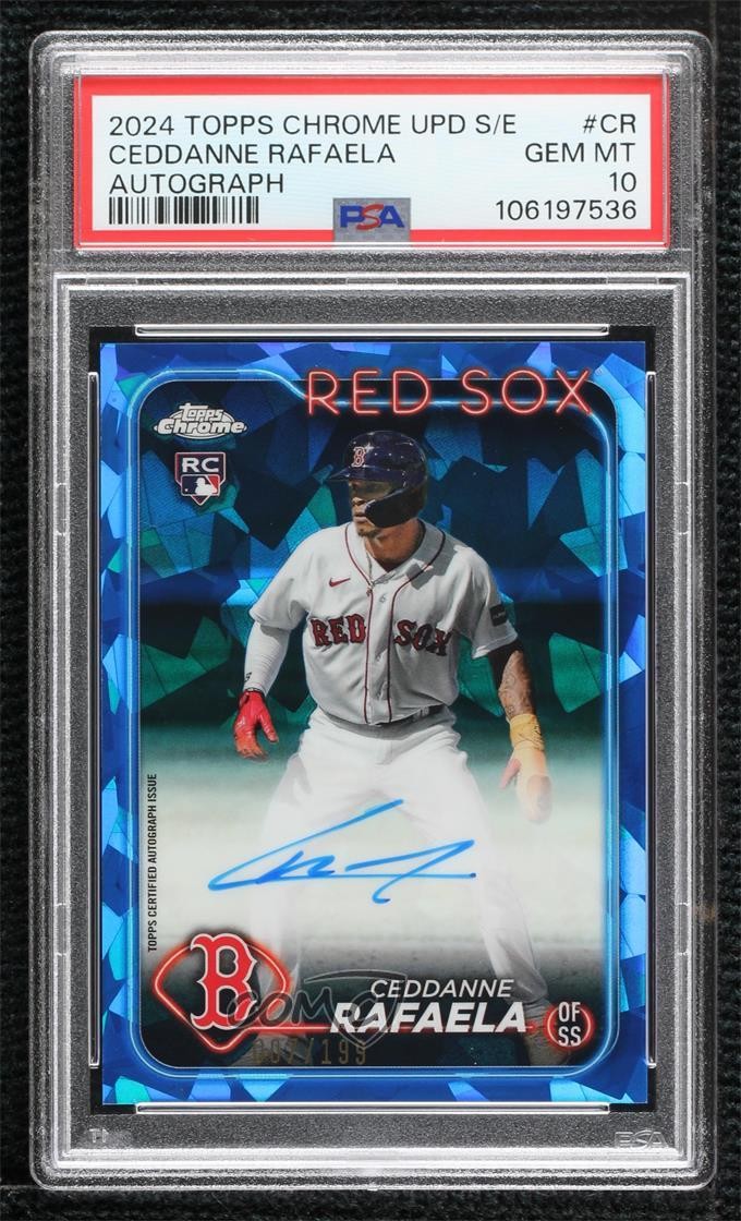 2024 Chrome Update Sapphire Ceddanne Rafaela PSA 10 GEM MT Rookie Auto RC 07i7