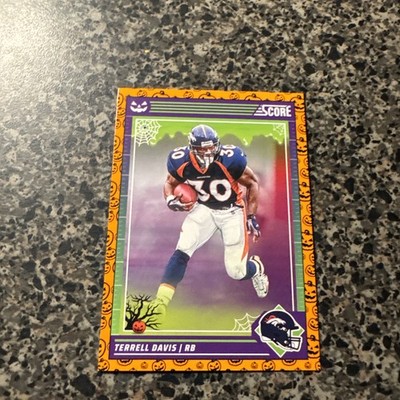 Terrell Davis 2024 Panini Score Halloween Orange Pumpkins #293 Denver Broncos