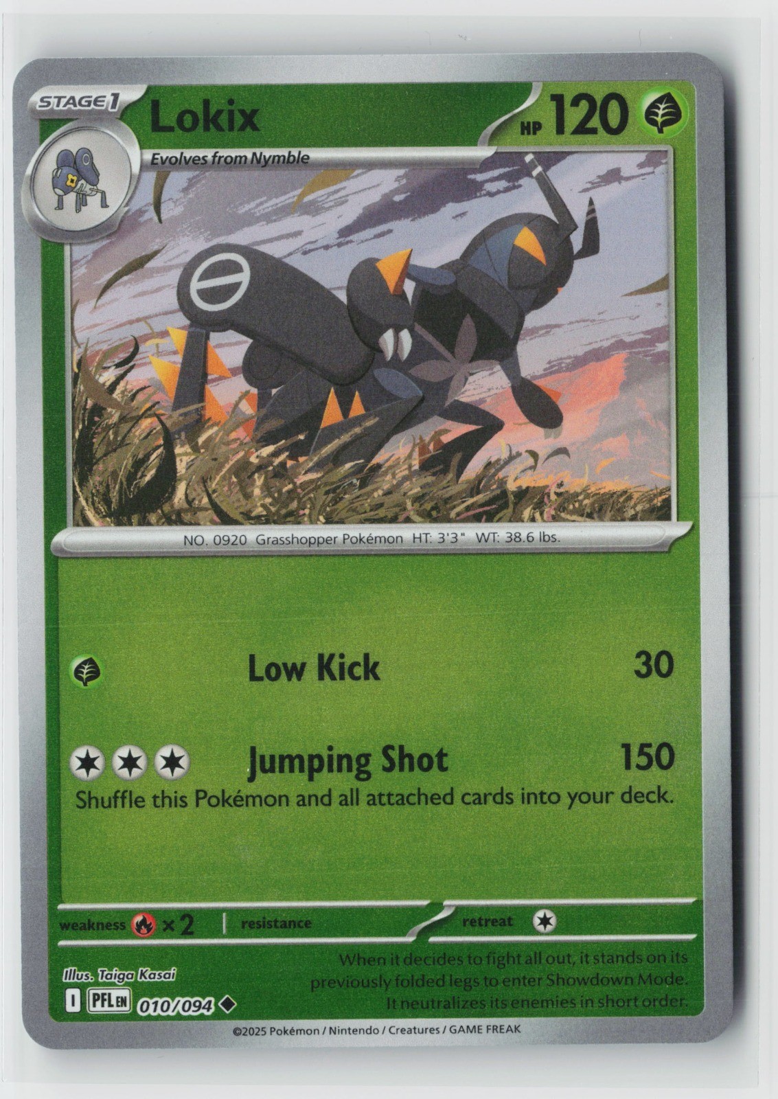 Lokix 010/094 Reverse Holo Uncommon ME02: Phantasmal Flames NM