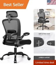 Adjustable Height Ergonomic Computer Chair for Comfortable Gaming & Office Use
