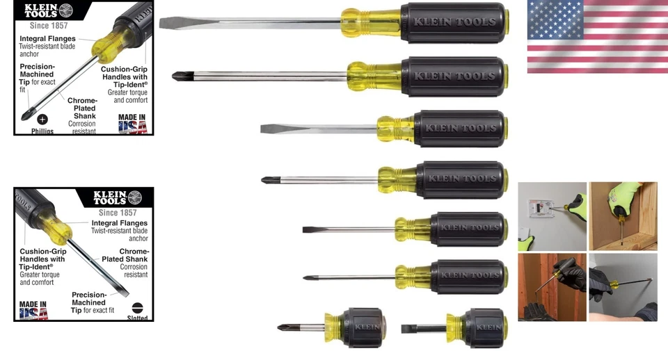 Klein Tools Screwdriver Set, 8-Piece All-Purpose - Image 2 of 4