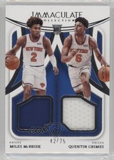 2021-22 Panini Immaculate 42/75 Miles McBride Quentin Grimes #RD-GM 1g57