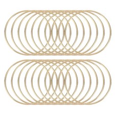 20 Pcs Dream Catcher Rings,Metal Floral Hoops 3.5 Inch Macrame Hoops Ring,Gold
