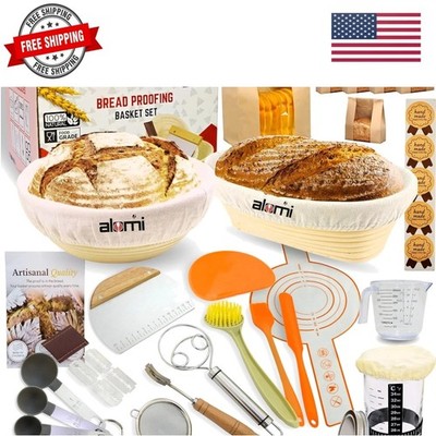 Sourdough Starter Kit for Beginners, Complete Bread Making Kit with Banneton ...