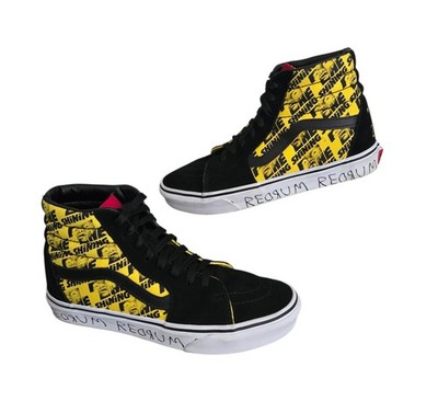 Vans Sk8 Hi x House of Terror The Shining Sneakers Womens Size 8.5 Black Yellow 