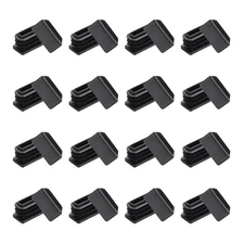 32Pcs 1.2" x 0.6" x 0.7" Rectangle Plastic Plug Tubing End Caps, Black