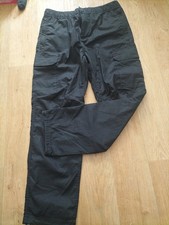 Mens H&M Sise Medium Regular Fit Black Elasticated Cargo Trousers