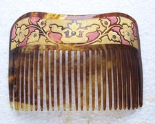 Art Nouveau gilded hair comb - NO US IMPORT FEES
