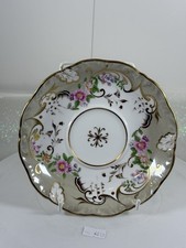 Antique Davenport Floral And Gold Gilt Large Saucer Plate 