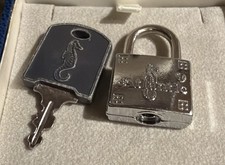Atlantic Luggage Lock & Key With Seahorse Logo, Vintage