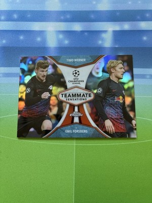 2019-20 Topps Chrome UCL Teammate Sensations Forsberg Werner Orange /25 Leipzig
