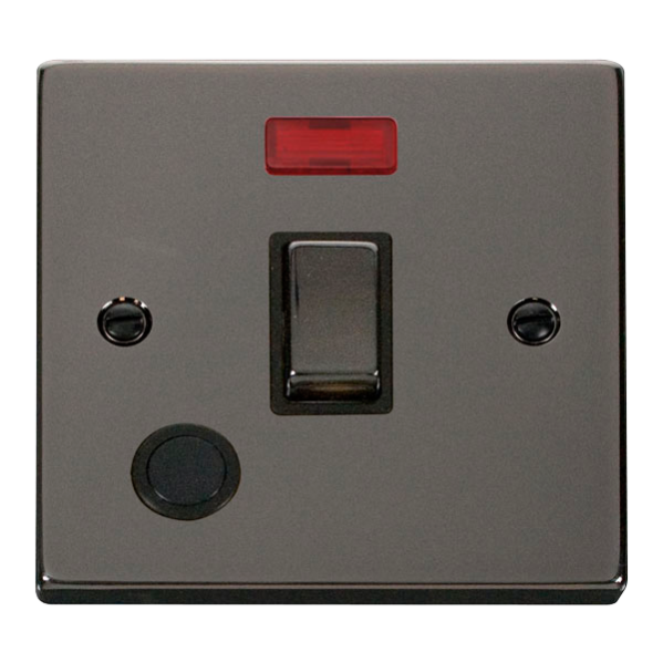 Click Scolmore Deco Flex Outlet Neon Switch 20A 2 Pole Black Nickel - VPBN523BK