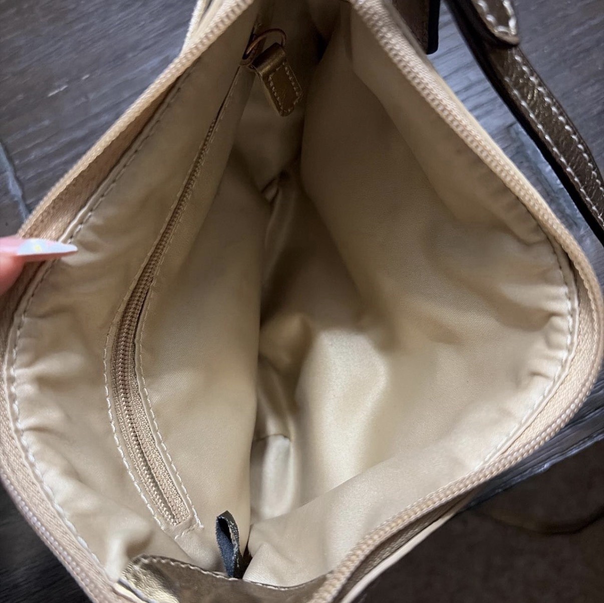 Coach patchwork leather & canvas crossbody Gold t… - image 5